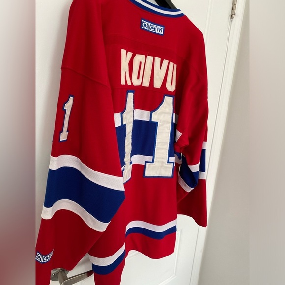 NHL MONTREAL CANADIENS SAKU KOIVU 11 Red Jersey in Large - Picture 5 of 14